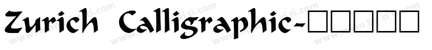 Zurich Calligraphic字体转换